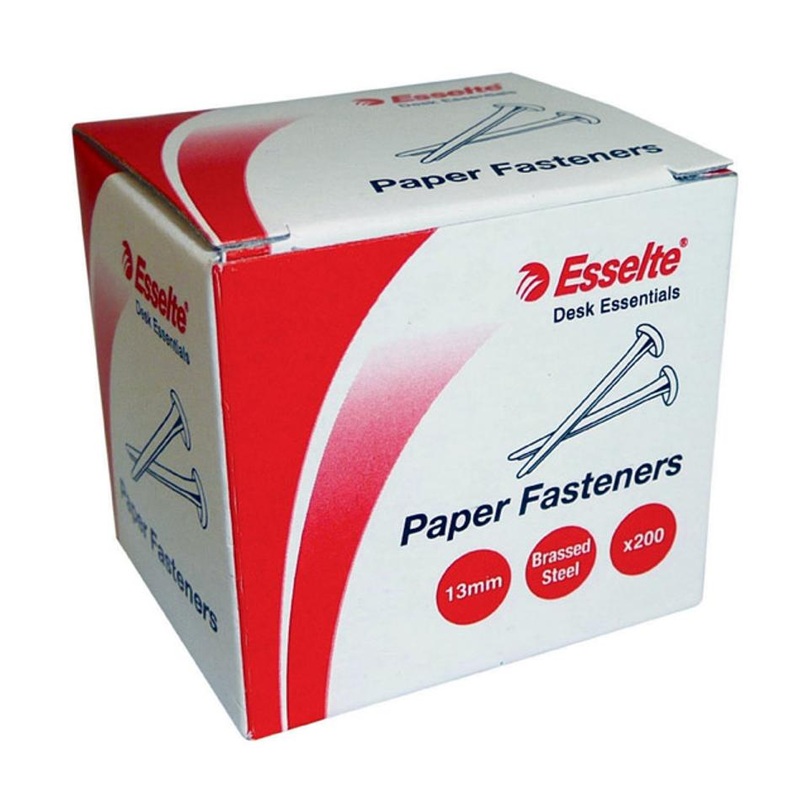 Esselte Paper Fastener Steel 13Mm Bx200 Brass 42728
