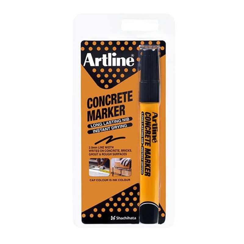 Artline concrete permanent marker black hs