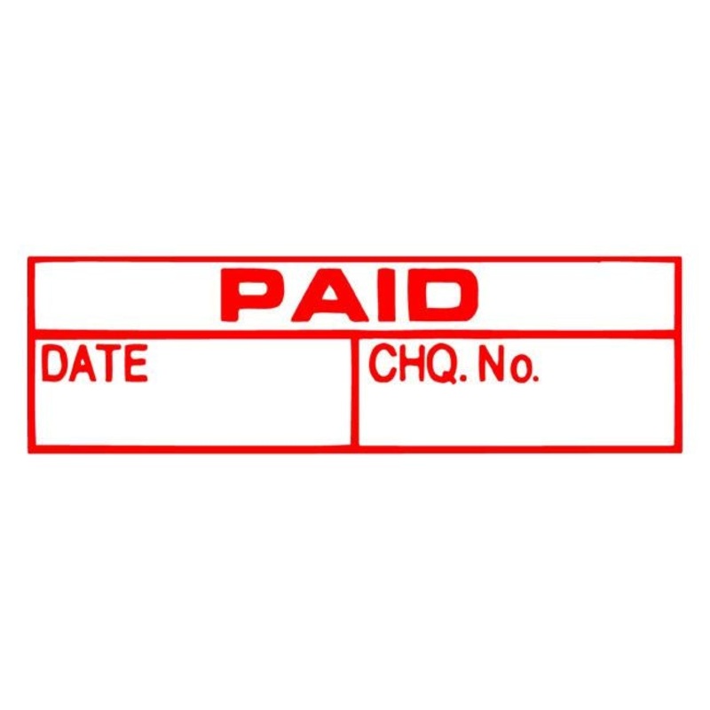 Xstamper cx-bn 1533 paid/date/cheque no red