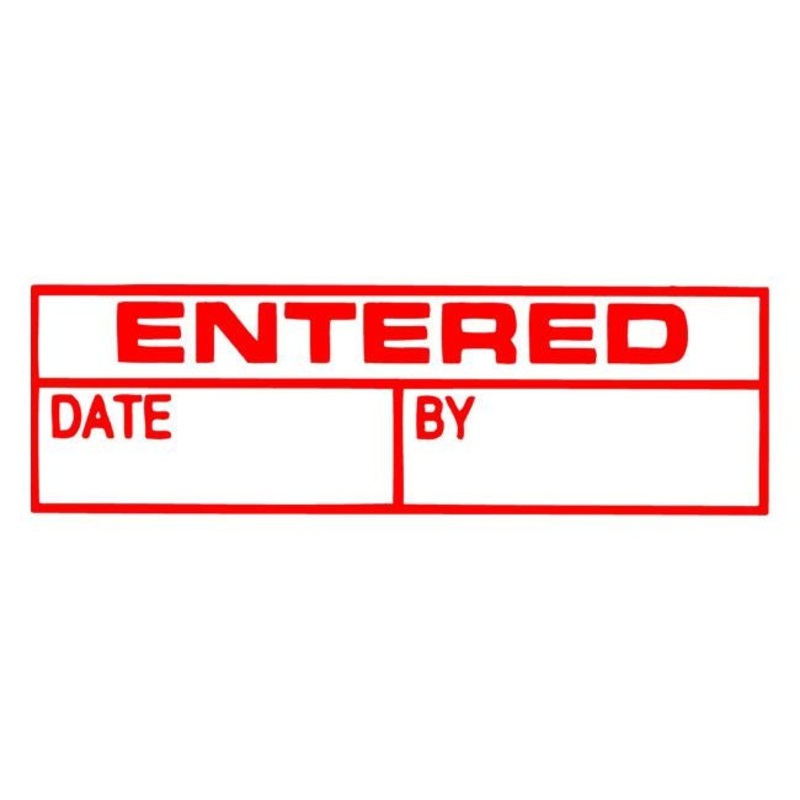 Xstamper cx-bn 1534 entered/date/by red