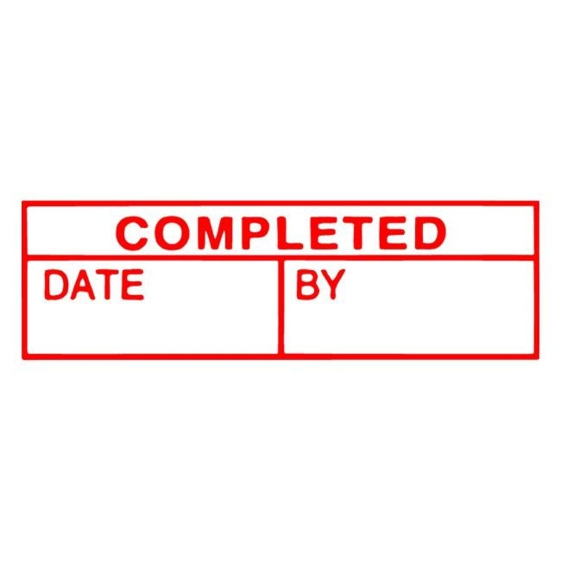 Xstamper cx-bn 1542 completed date/by red
