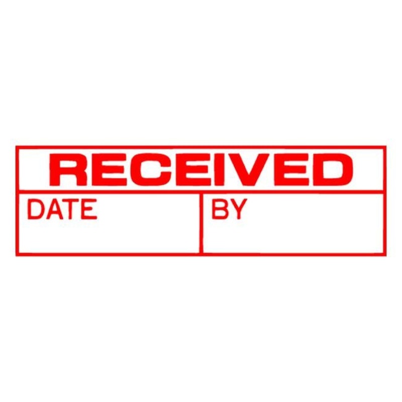 Xstamper cx-bn 1680 received/date/by red