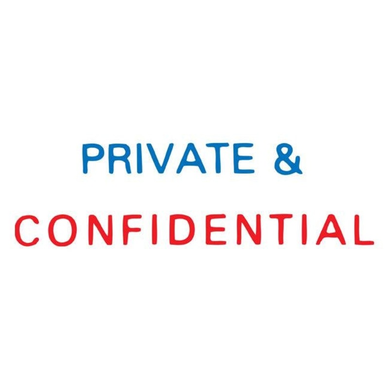Xstamper cx-bn 2010 private & confidential red/blue