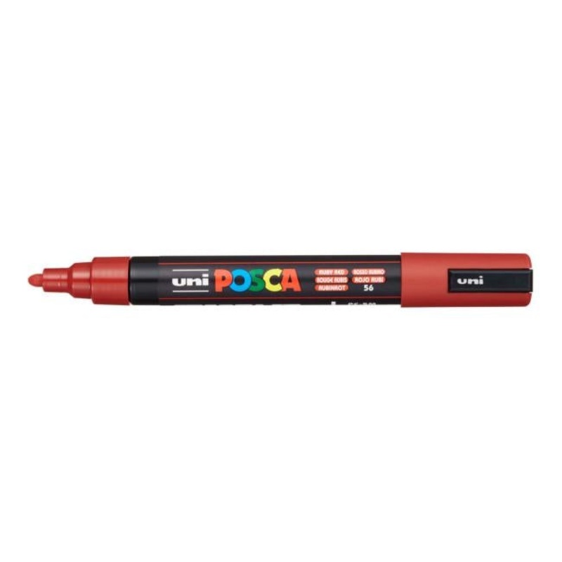 Uni Posca Marker 1.8-2.5mm Med Bullet Ruby Red PC-5M