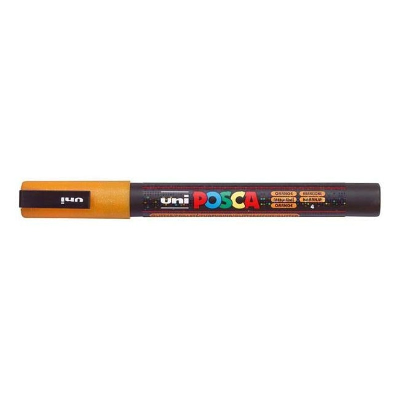 Uni Posca Marker 0.9-1.3mm Fine Glitter Orange PC-3M