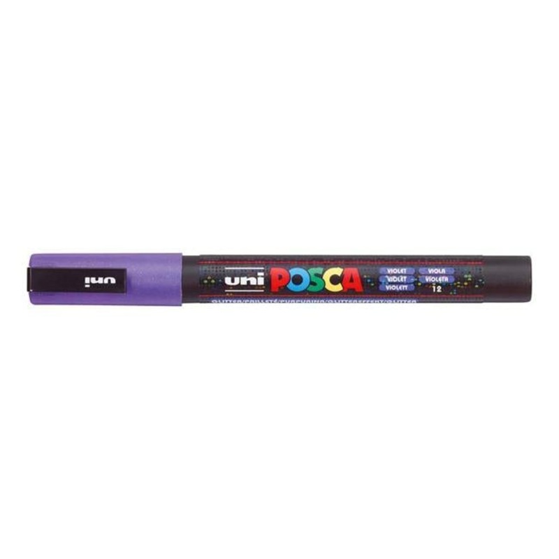 Uni Posca Marker 0.9-1.3mm Fine Glitter Violet PC-3M