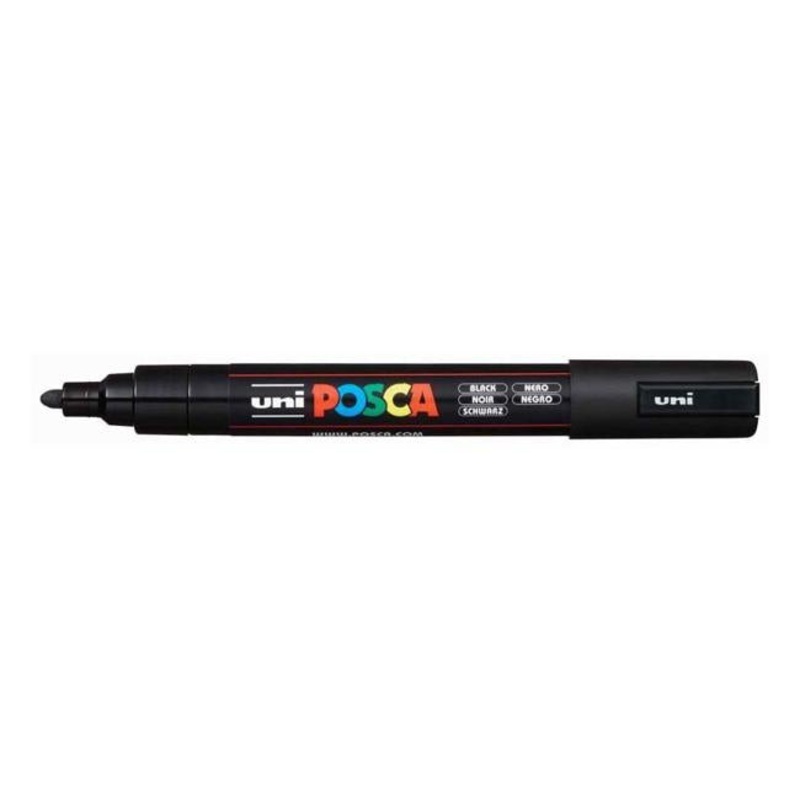 Uni Posca Marker 1.8-2.5mm Med Bullet Black PC-5M