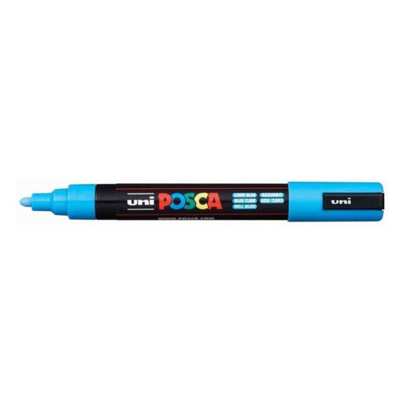 Uni Posca Marker 1.8-2.5mm Med Bullet Light Blue PC-5M