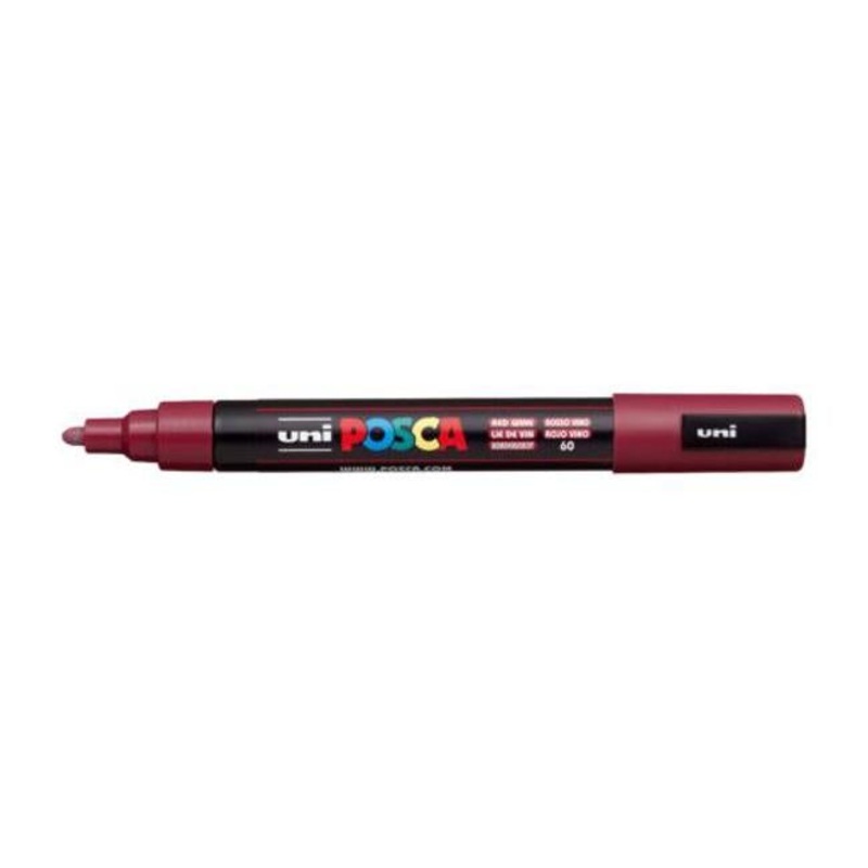 Uni Posca Marker 1.8-2.5mm Med Bullet Red Wine PC-5M