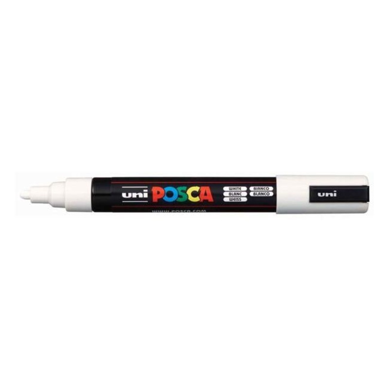 Uni Posca Marker 1.8-2.5mm Med Bullet White PC-5M