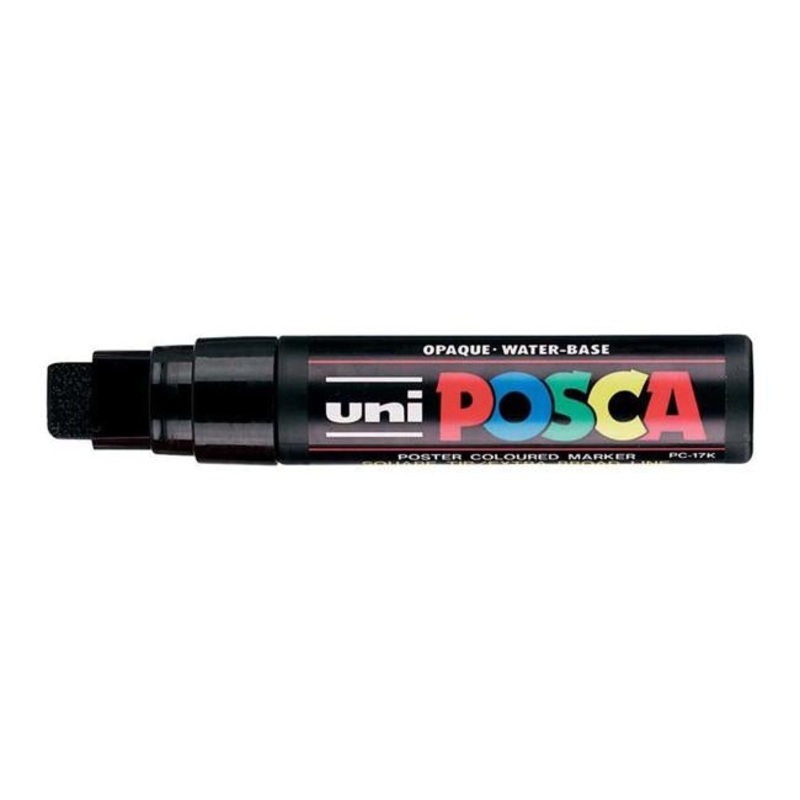 Uni Posca Marker 15.0mm Extra-Broad Chisel Black PC-17K