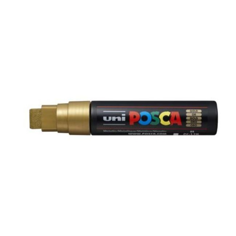 Uni Posca Marker 15.0mm Extra-Broad Chisel Gold PC-17K