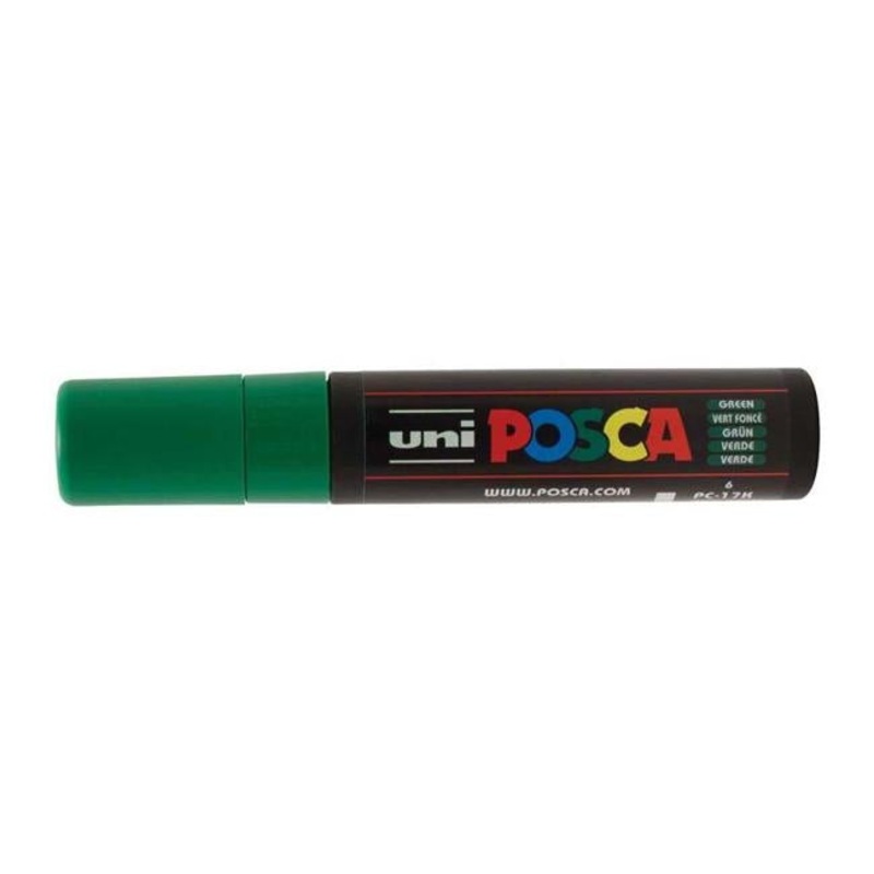Uni Posca Marker 15.0mm Extra-Broad Chisel Green PC-17K