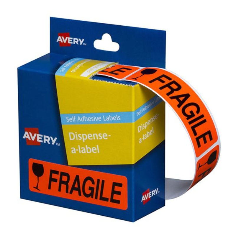 Avery Label Dispenser Dmr1964fr Fragile 19x64mm 125 Pack