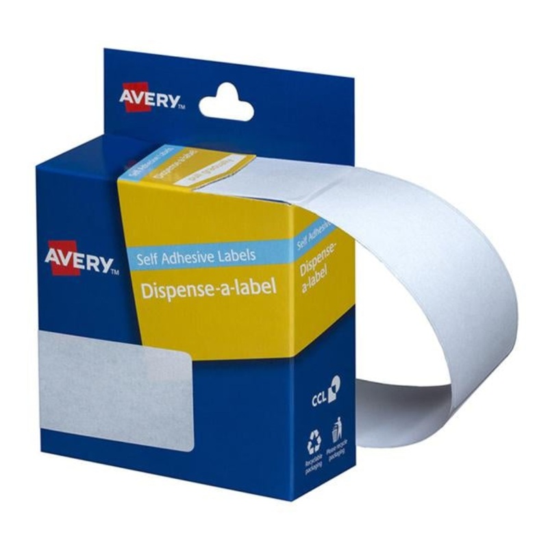 Avery Label Dispenser Dmr7627w 76x27mm White 180 Pack