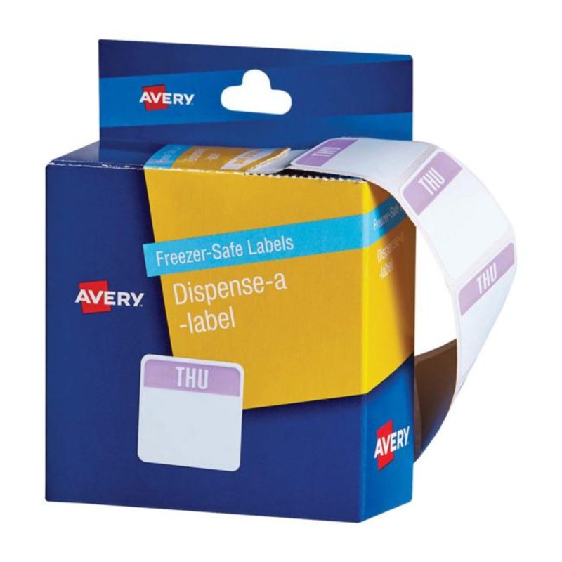 Avery Label Dispenser Thursday Freezer Safe 2424 100 Pk