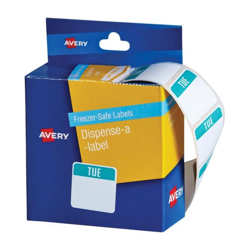 Avery Label Dispenser Tuesday Freezer Safe 2424 100 Pk