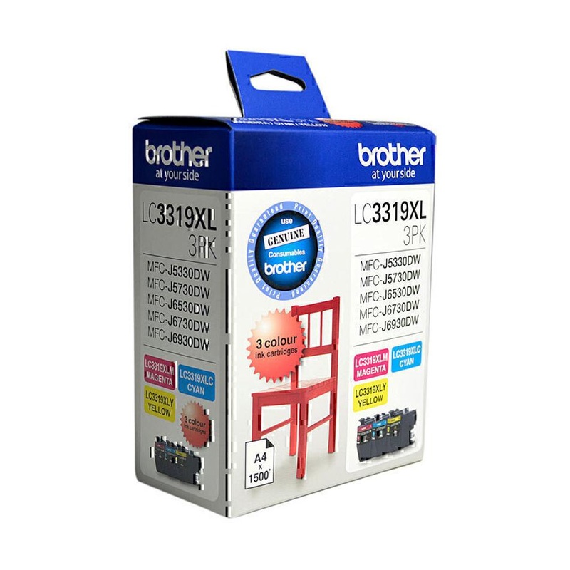 Brother LC3319XL CMY Colour Pk LC3319XL3PK