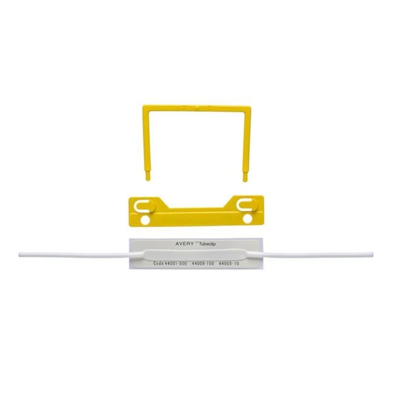 Avery Clip File Fastener Yellow 10 Pack