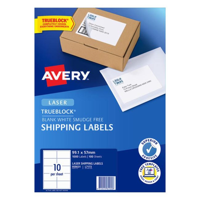 Avery Label L7173-100 100 Sheets Laser