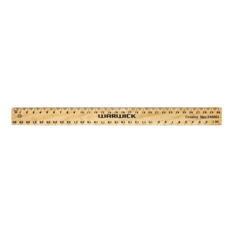 Warwick Ruler Wooden 30cm
