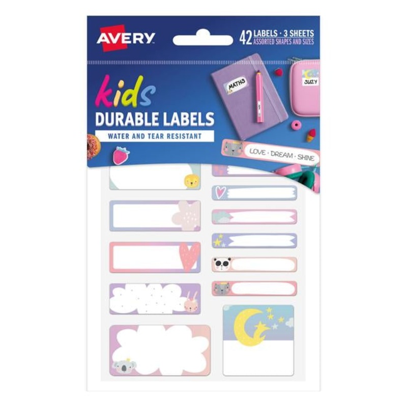 Avery school Label Multipack - Love Dream Shine 3 pk