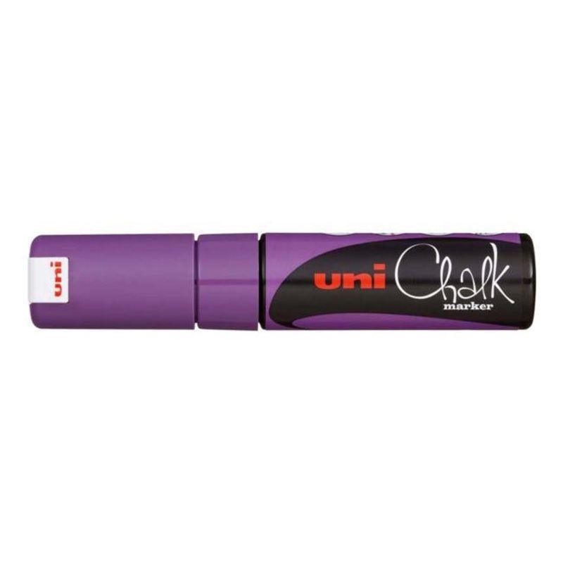 Uni Chalk Marker 8.0mm Chisel Tip Violet PWE-8K