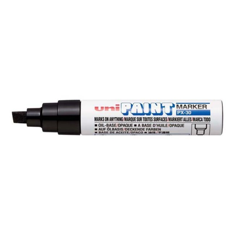 Uni Paint Marker 4.0-8.5mm Chisel Tip Black PX-30