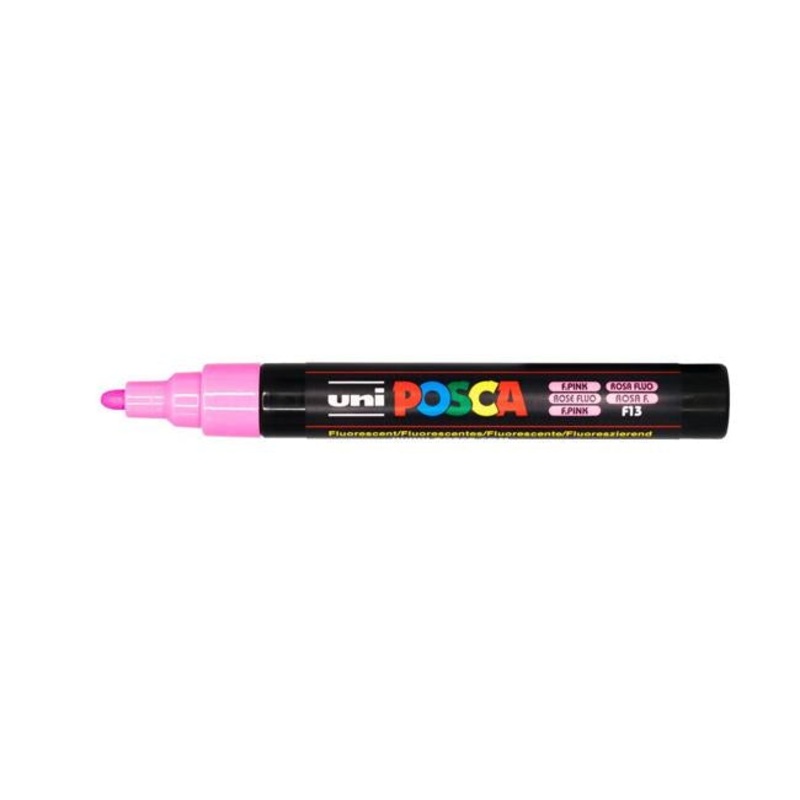 Uni Posca Marker 1.8-2.5mm Med Bullet Fluoro Pink PC-5M