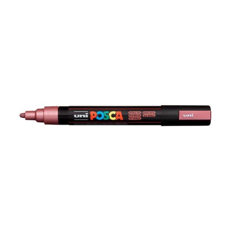 Uni Posca Marker 1.8-2.5mm Med Bullet Metallic Red PC-5M