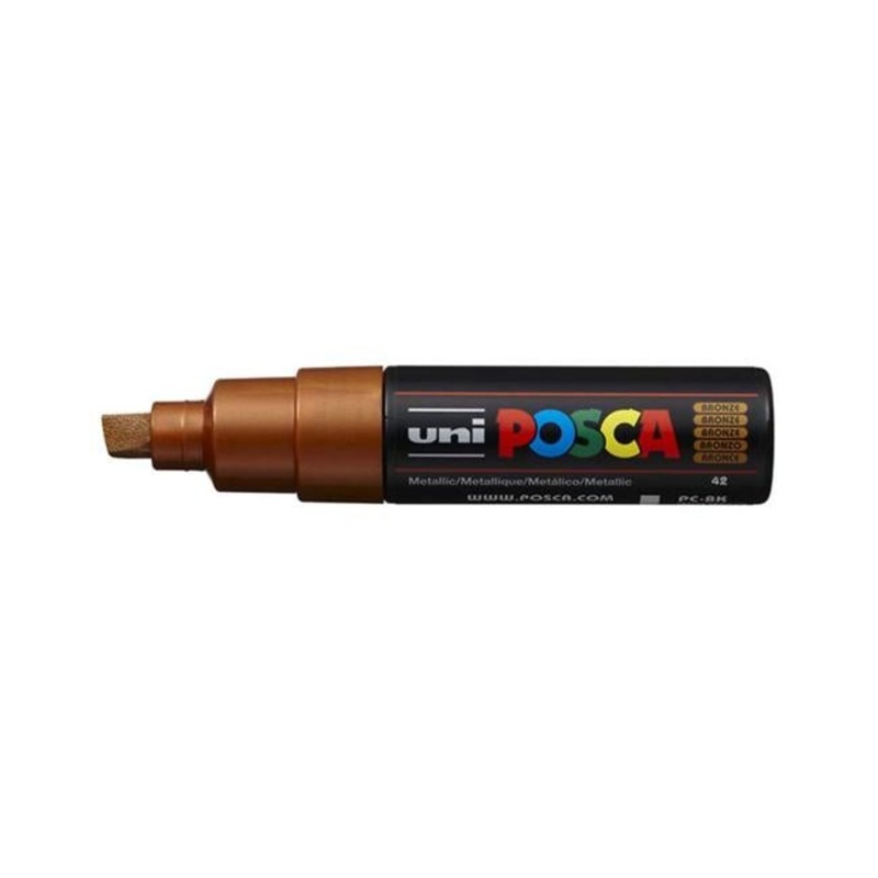 Uni Posca Marker 8.0mm Bold Chisel Bronze PC-8K