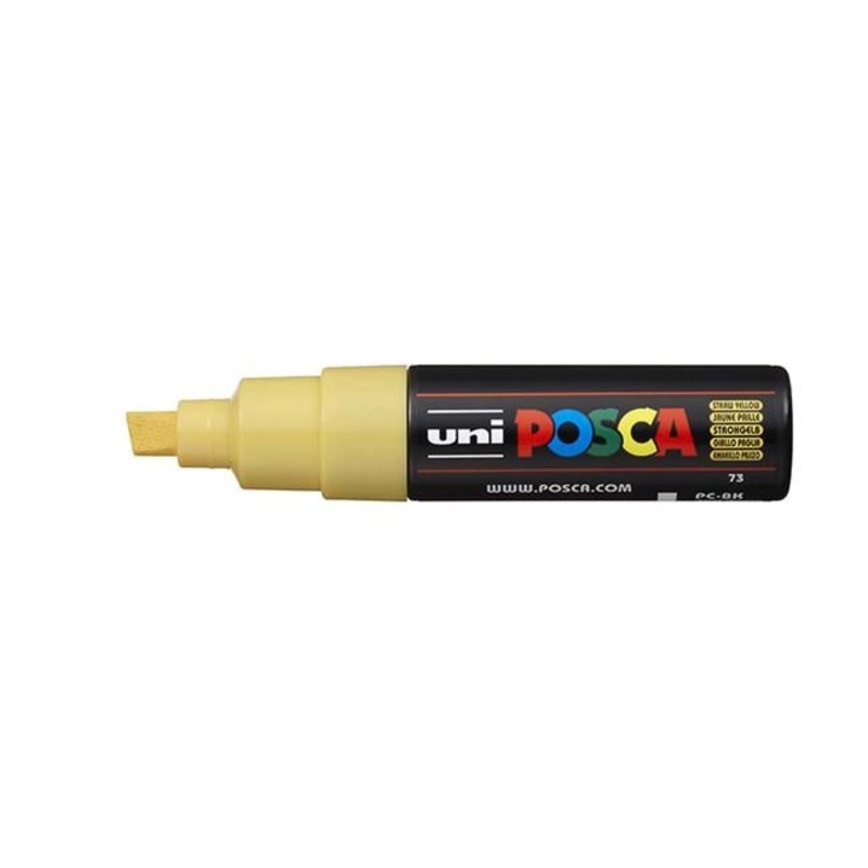Uni Posca Marker 8.0mm Bold Chisel Straw Yellow PC-8K