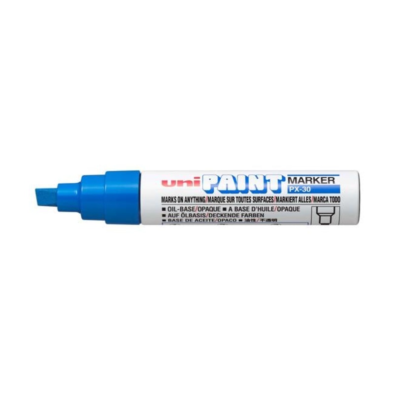 Uni Paint Marker 4.0-8.5mm Chisel Tip Blue PX-30