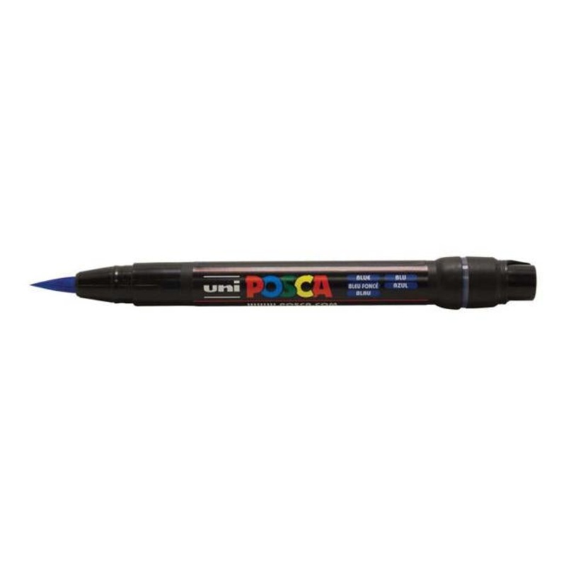 Uni Posca Marker 0.1-10.0mm Brush Tip Blue PCF-350