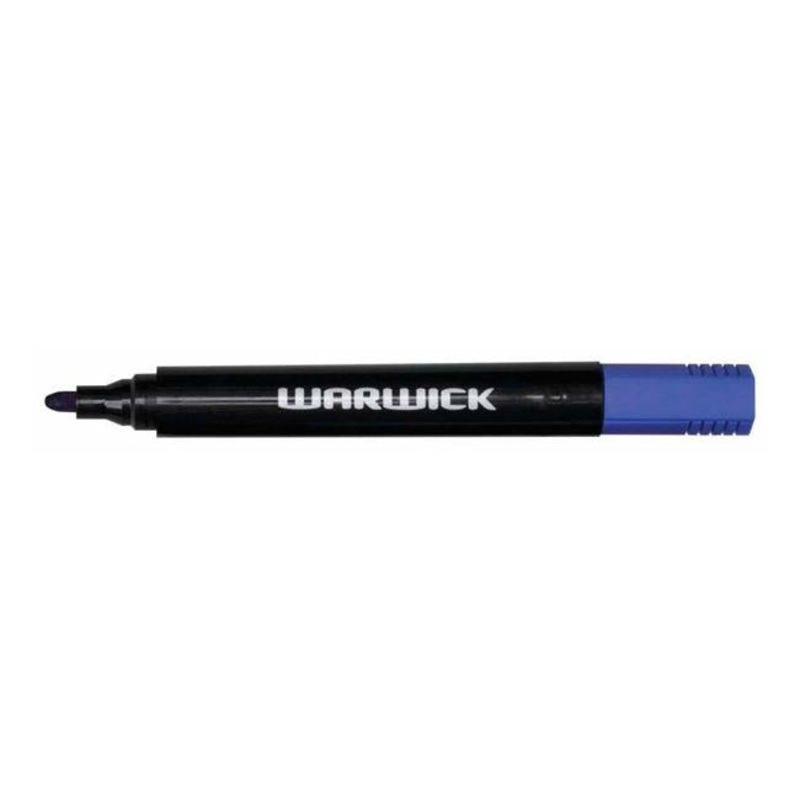 Warwick Marker Blue Bullet Tip Permanent Box 12