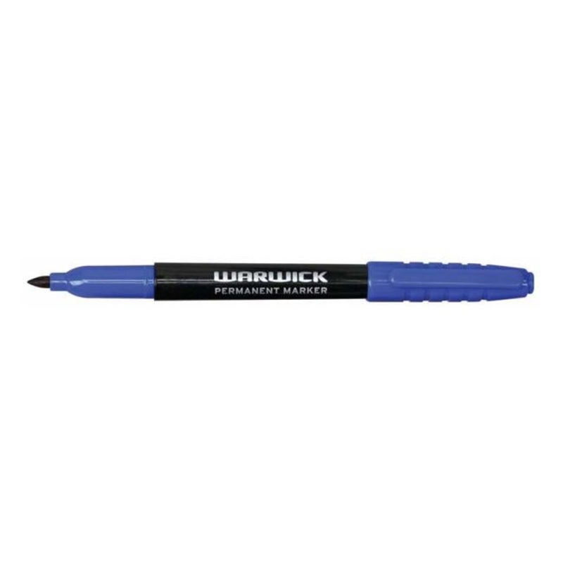 Warwick Marker Blue Fine Tip Permanent Box Of 12