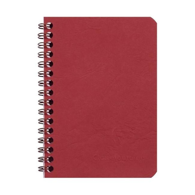 Age Bag Spiral Notebook Pocket Lined Red