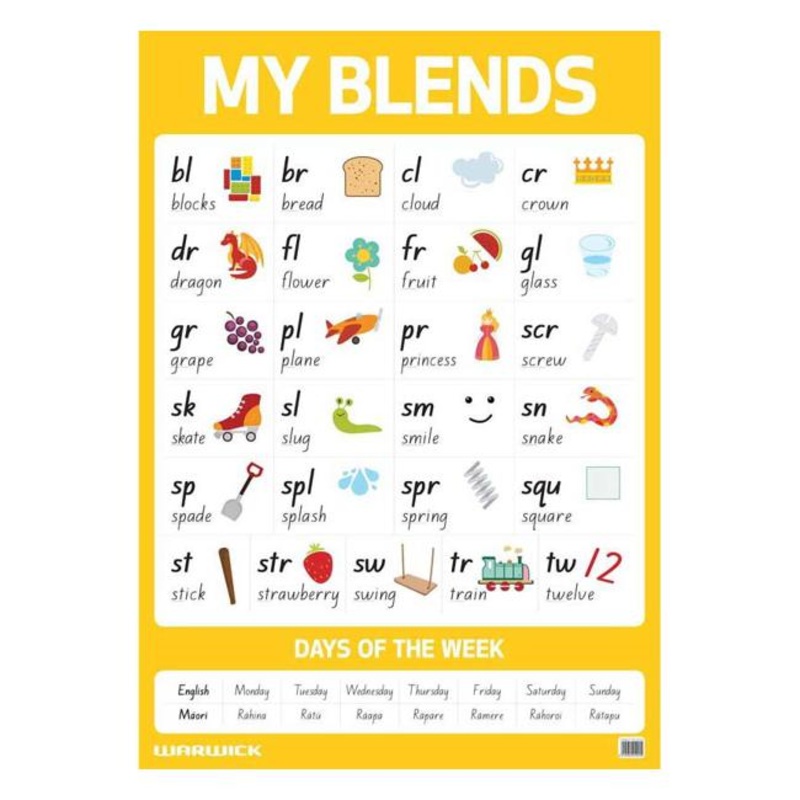 Warwick My Literacy Poster 2 Blends