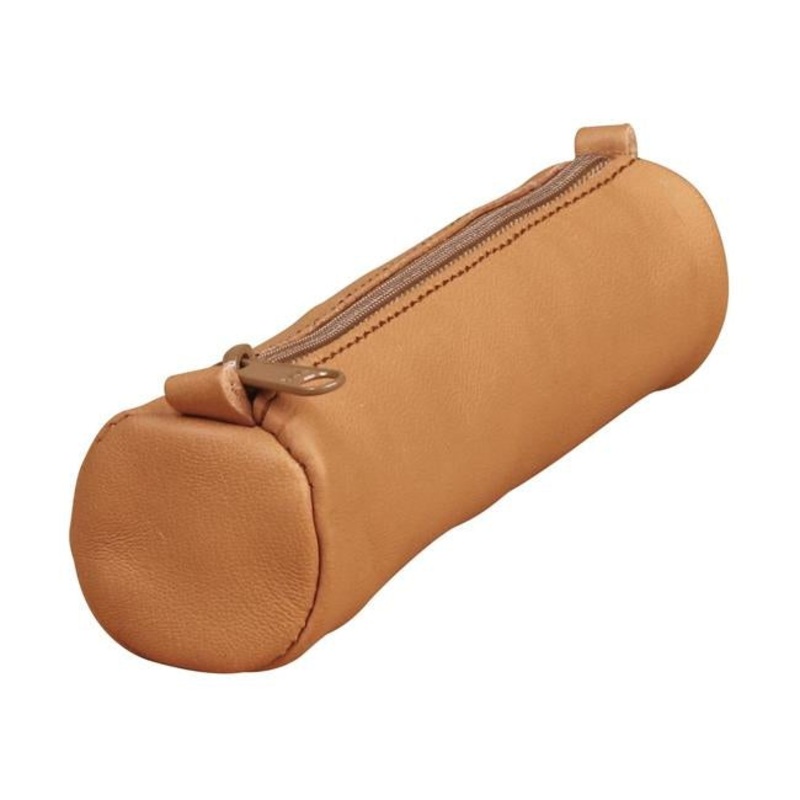 Age Bag Pencil Case Round Small Tan