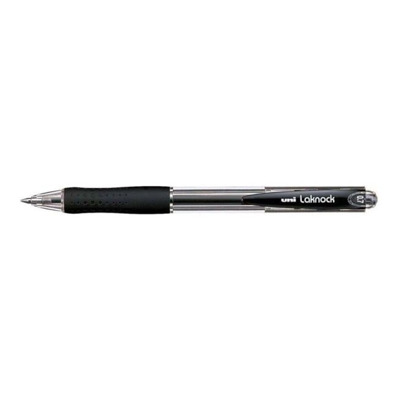 Uni Laknock 0.7mm Retractable Fine Black SN-100