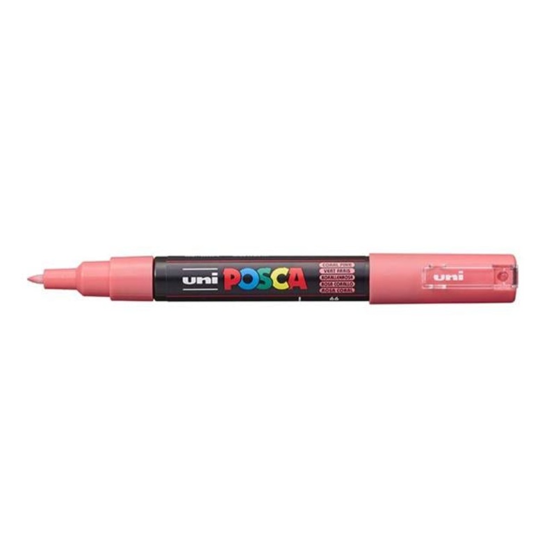 Uni Posca Marker 0.7mm Ultra-Fine Round Tip Coral Pink PC-1M
