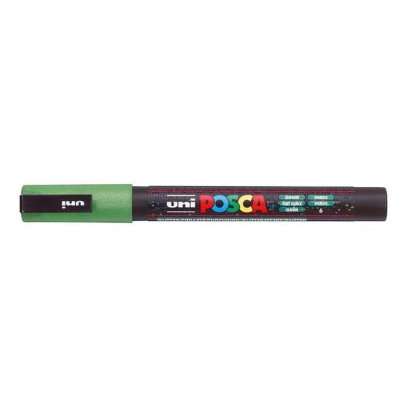Uni Posca Marker 0.9-1.3mm Fine Glitter Green PC-3M
