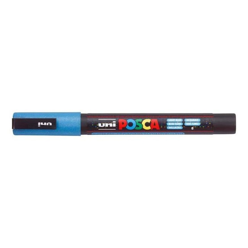 Uni Posca Marker 0.9-1.3mm Fine Glitter Light Blue PC-3M