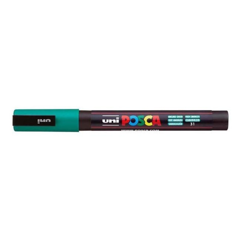 Uni Posca Marker 0.9-1.3mm Fine Emerald Green PC-3M
