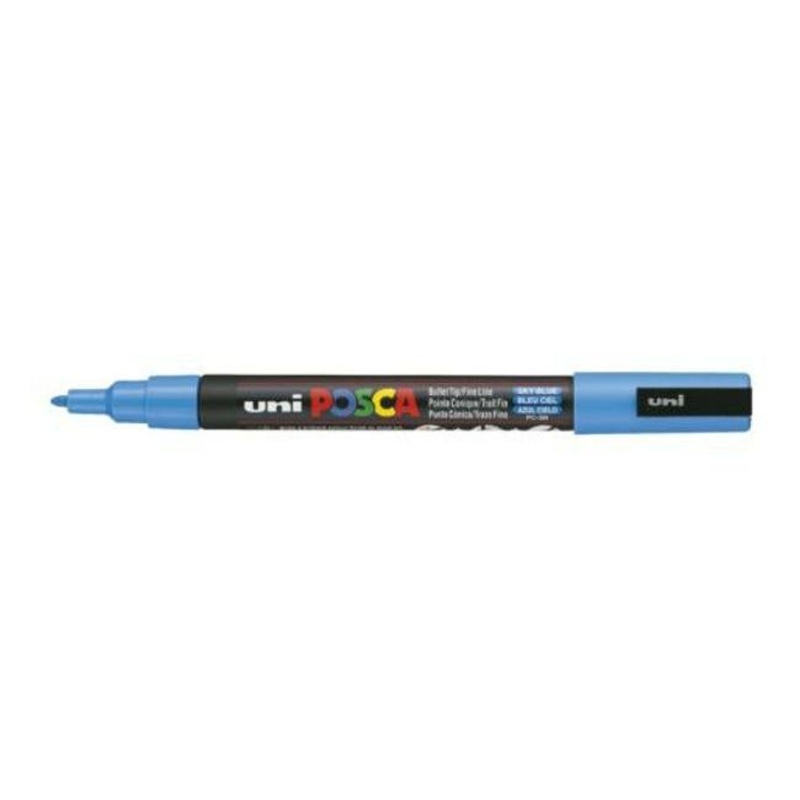 Uni Posca Marker 0.9-1.3mm Fine Sky Blue PC-3M
