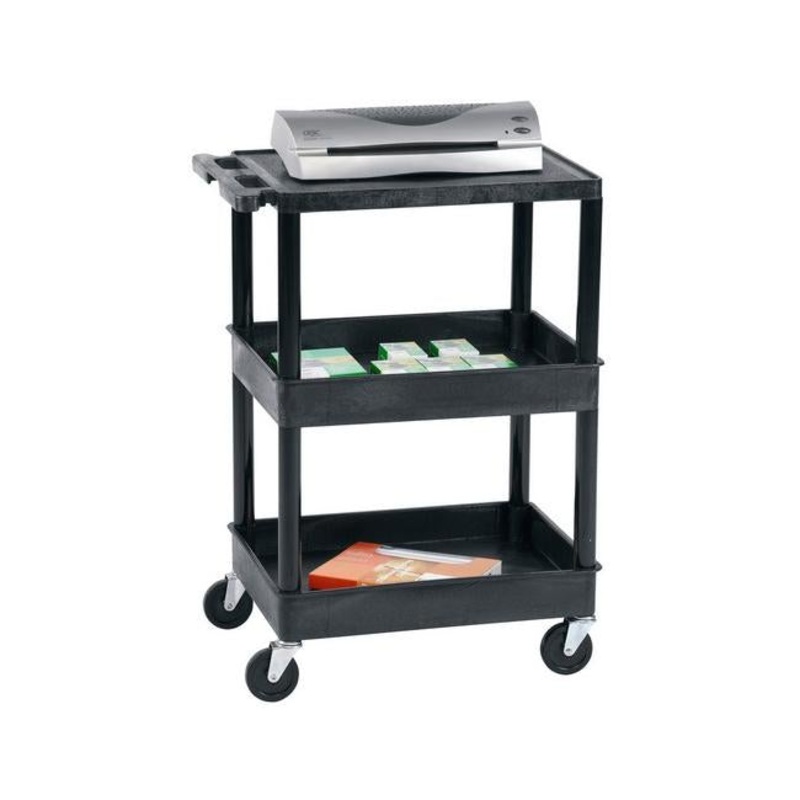Tuffy tub trolley 1 flat shelf 2 tubs