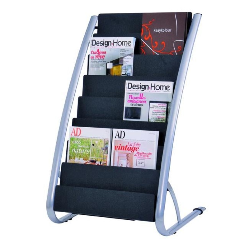 Alba floor brochure holder stand 8 tier double