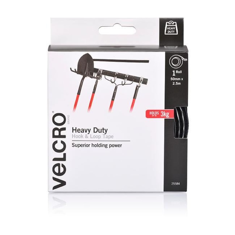 Velcro brand heavy duty hook & loop fasteners tape 50mmx2.5m