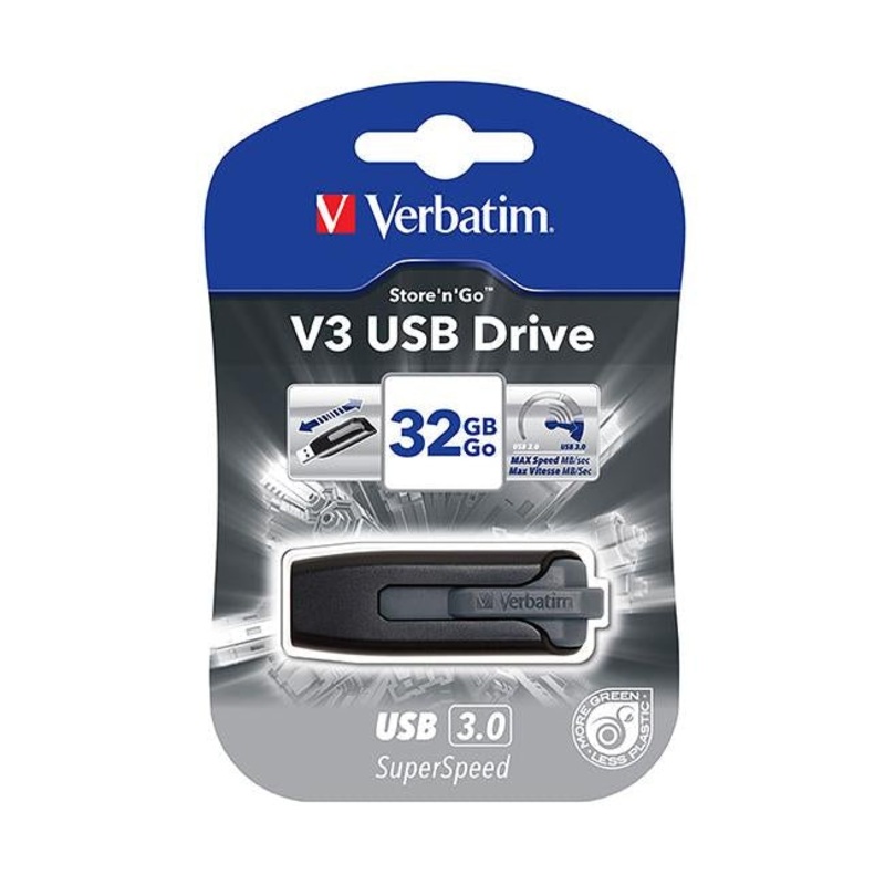 Verbatim hard drive usb 3.0 usb 3.0 32gb grey