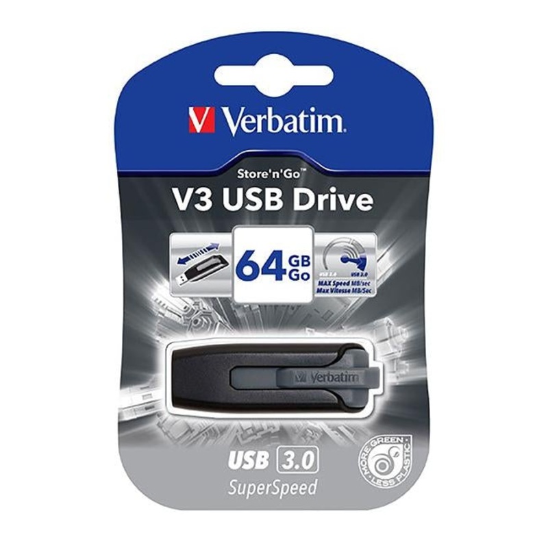Verbatim store and go portable hard drive 64gb black